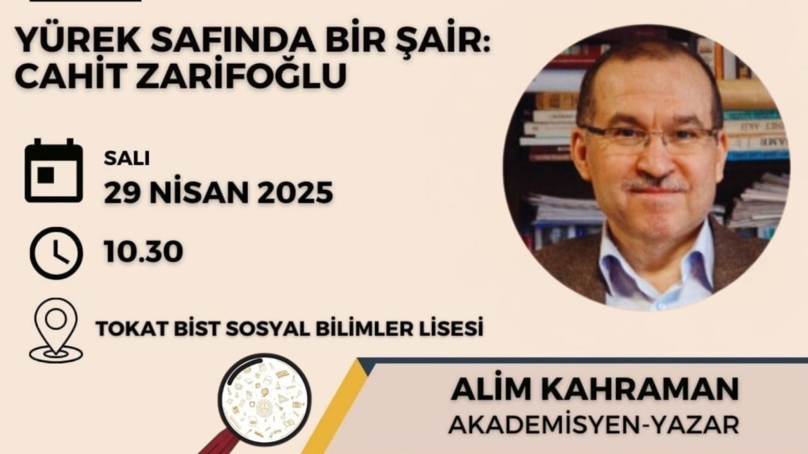 Dr. Alim Kahraman'ı okulumuz kütüphanesinde gençlerle buluşturuyoruz.